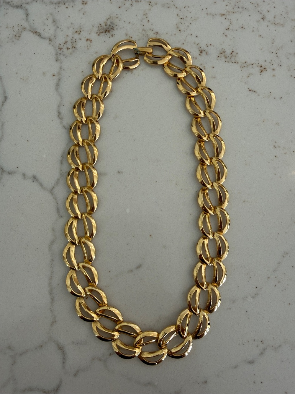Napier Shiny Gold Double-Link Necklace
